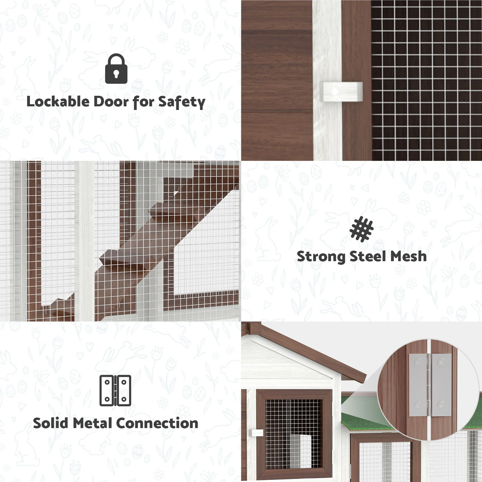 Rabbit Hutch Chicken Coop Wooden