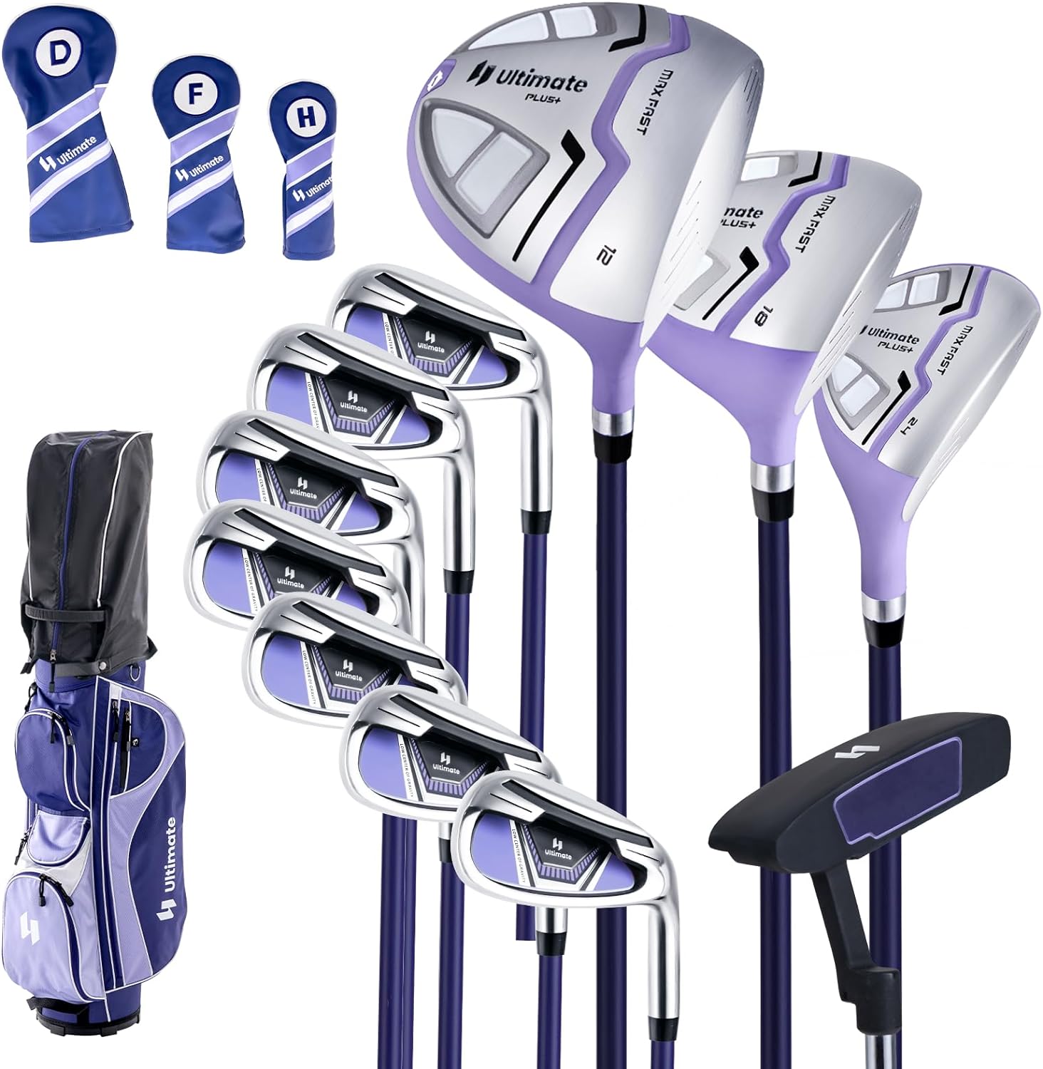 Complete Golf Club Set for Women, 11 PCS Right Handed Golf Clubs with 460CC