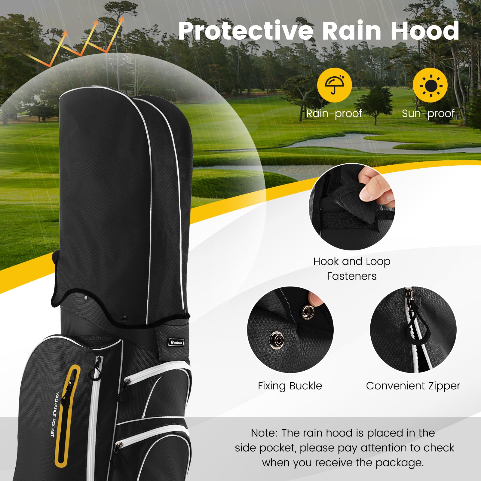 Golf Cart Bag with 15-Way Top Dividers