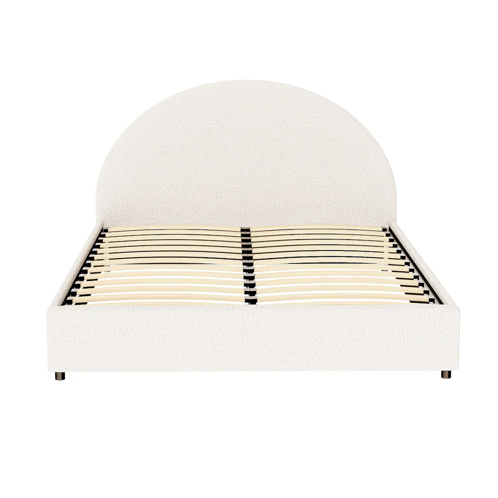 Artiss Bed Frame Gas Lift Strorage Beds Base Platform Boucle Fabric Double ELLA