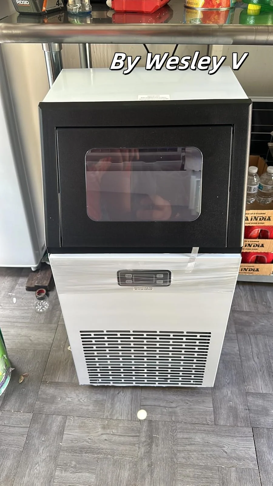 Commercial Cube Ice Maker 100/200/265lbs/24H, 33lbs Storage Bin