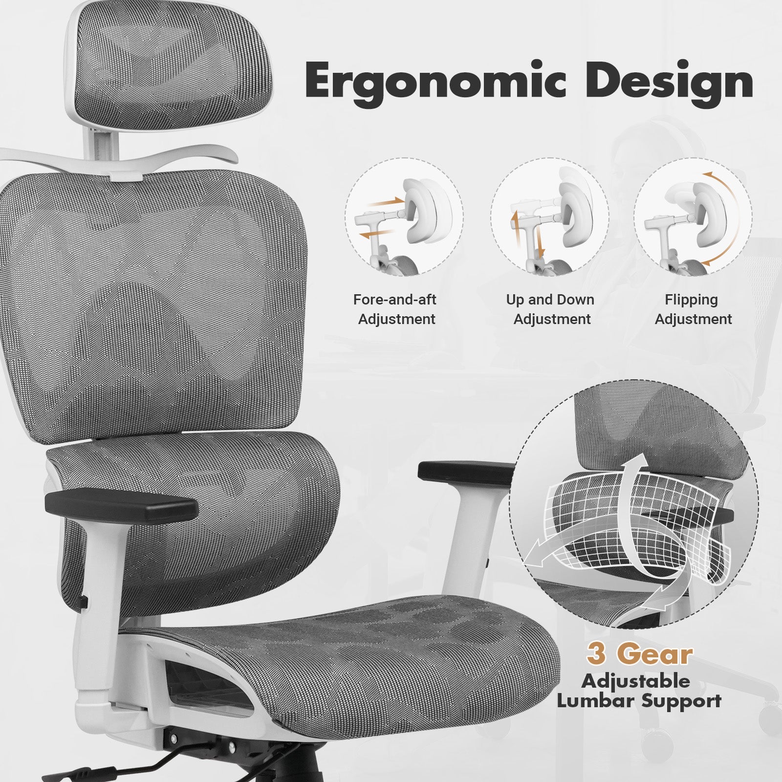 Ergonomic Mesh Office Chair High Back