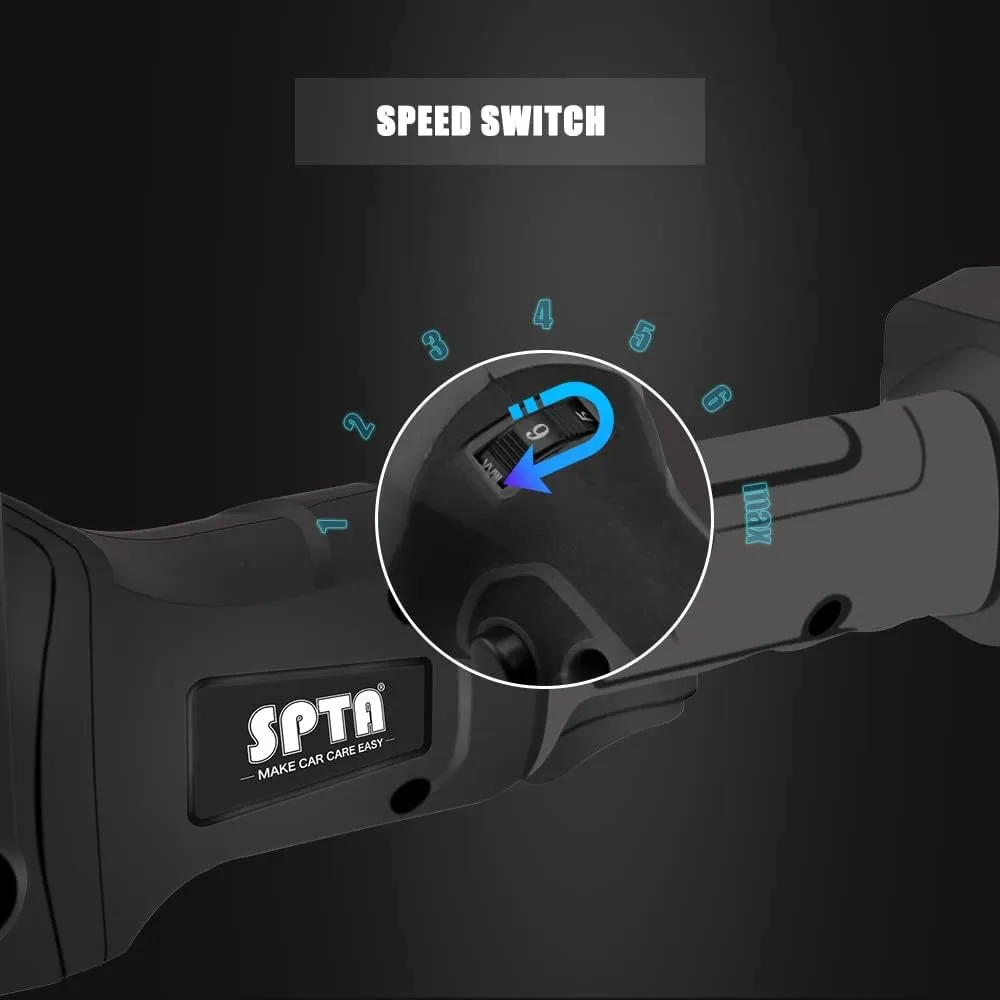 Buffer Polisher, 18V Cordless Rotary Polisher, 4Inch & 5Inch Car Polisher with 7 Variable Speed 2Pcs 4.0Ah Battery, 2 Backing Plate, 6 Polishing Pads, 2 Wool Pads for Car Polishing and Waxing