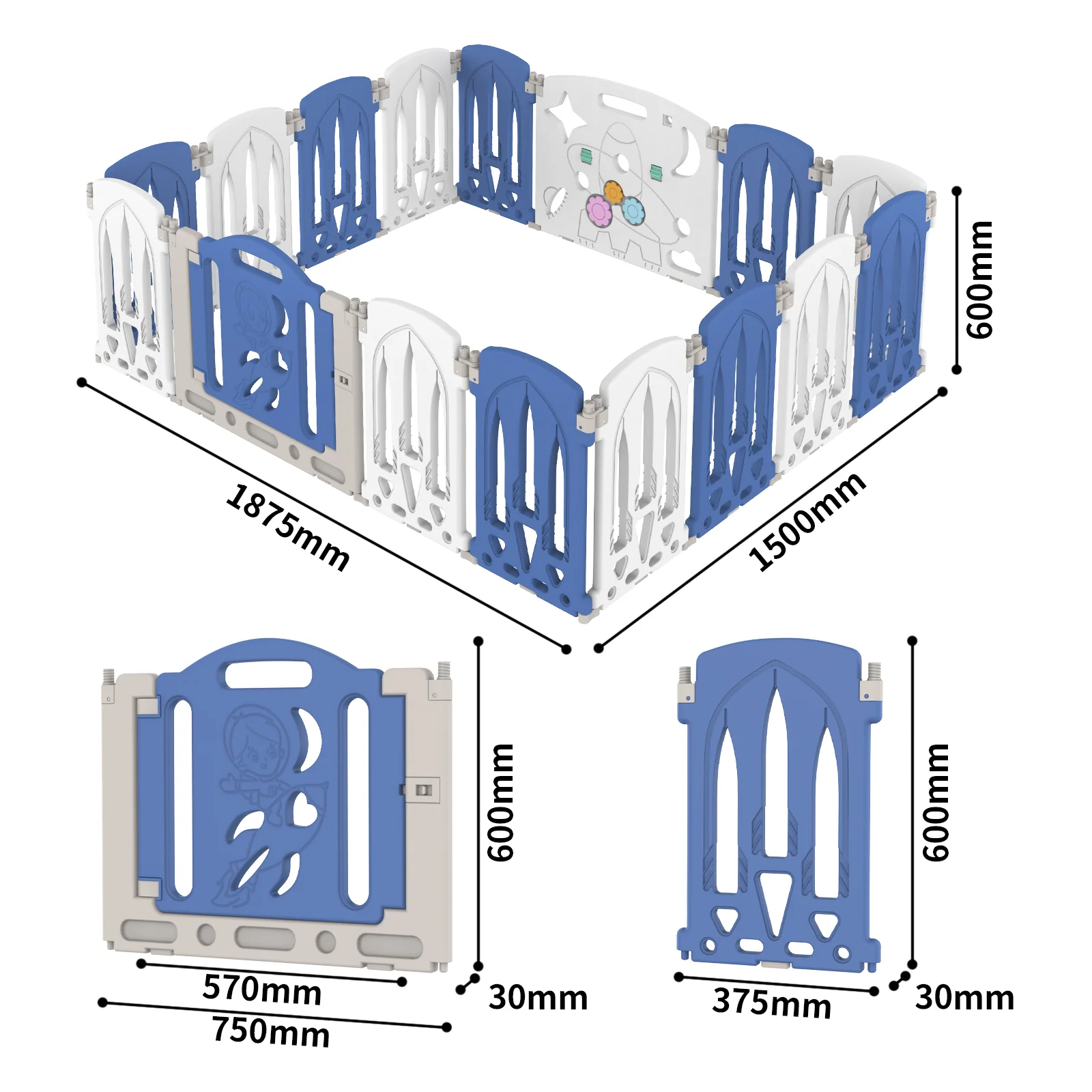 Baby Playpen Foldable Toddler Fence Room