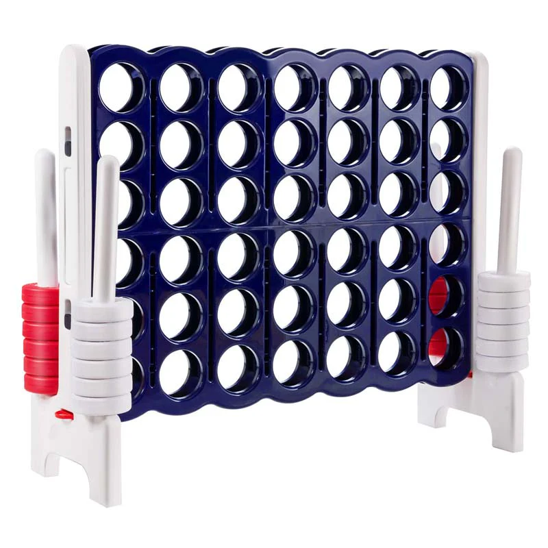 Giant 4-In-A-Row, Jumbo 4-to-Score Giant Game Set with 42 Jumbo Rings & Quick-Release Slider