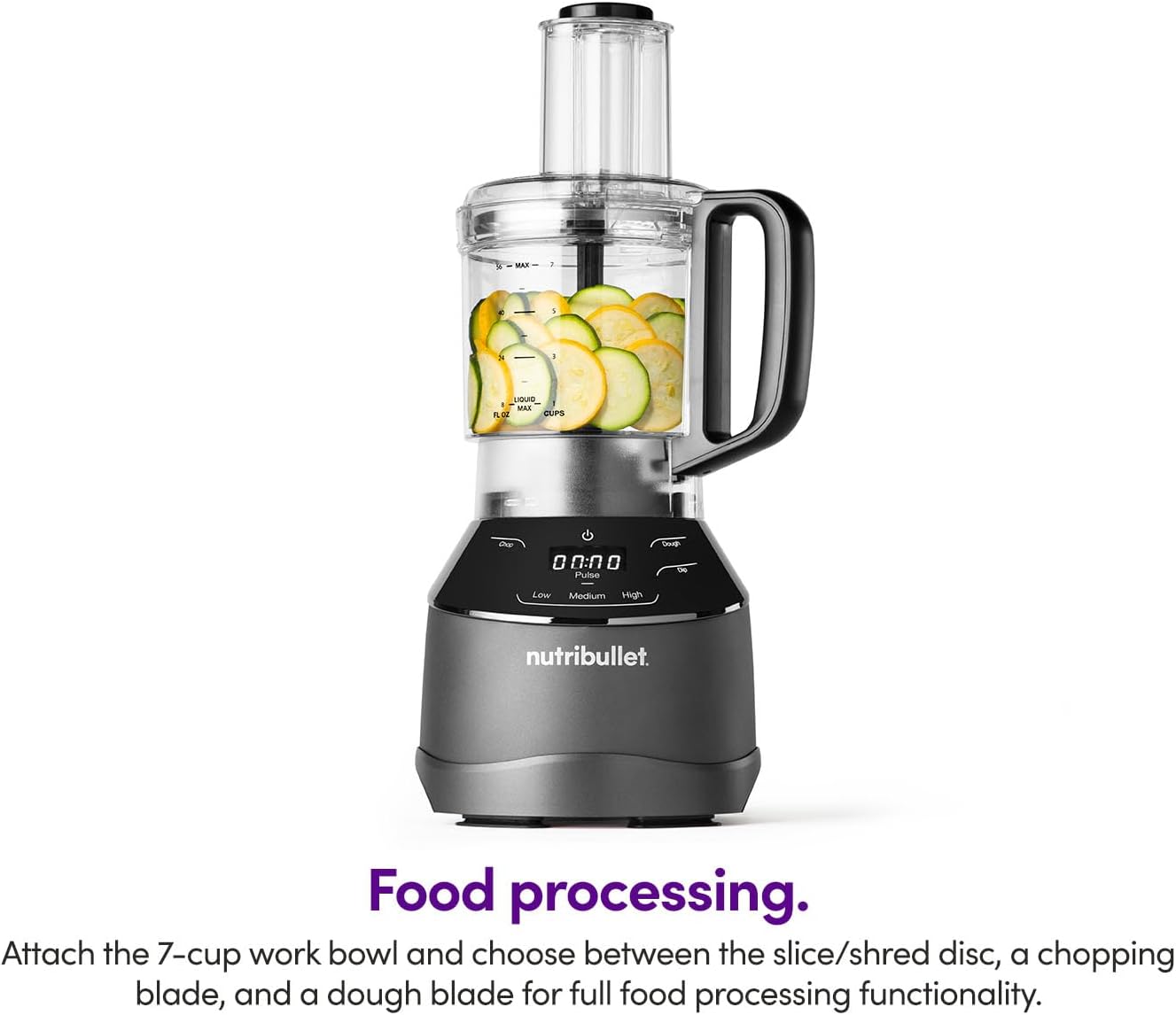 NutriBullet Smart Touch Triple Prep System Blender 1500W, Black, Full-sized Blender - Personal Blender - 7-Cup Food Processor In One (NBKS07100)