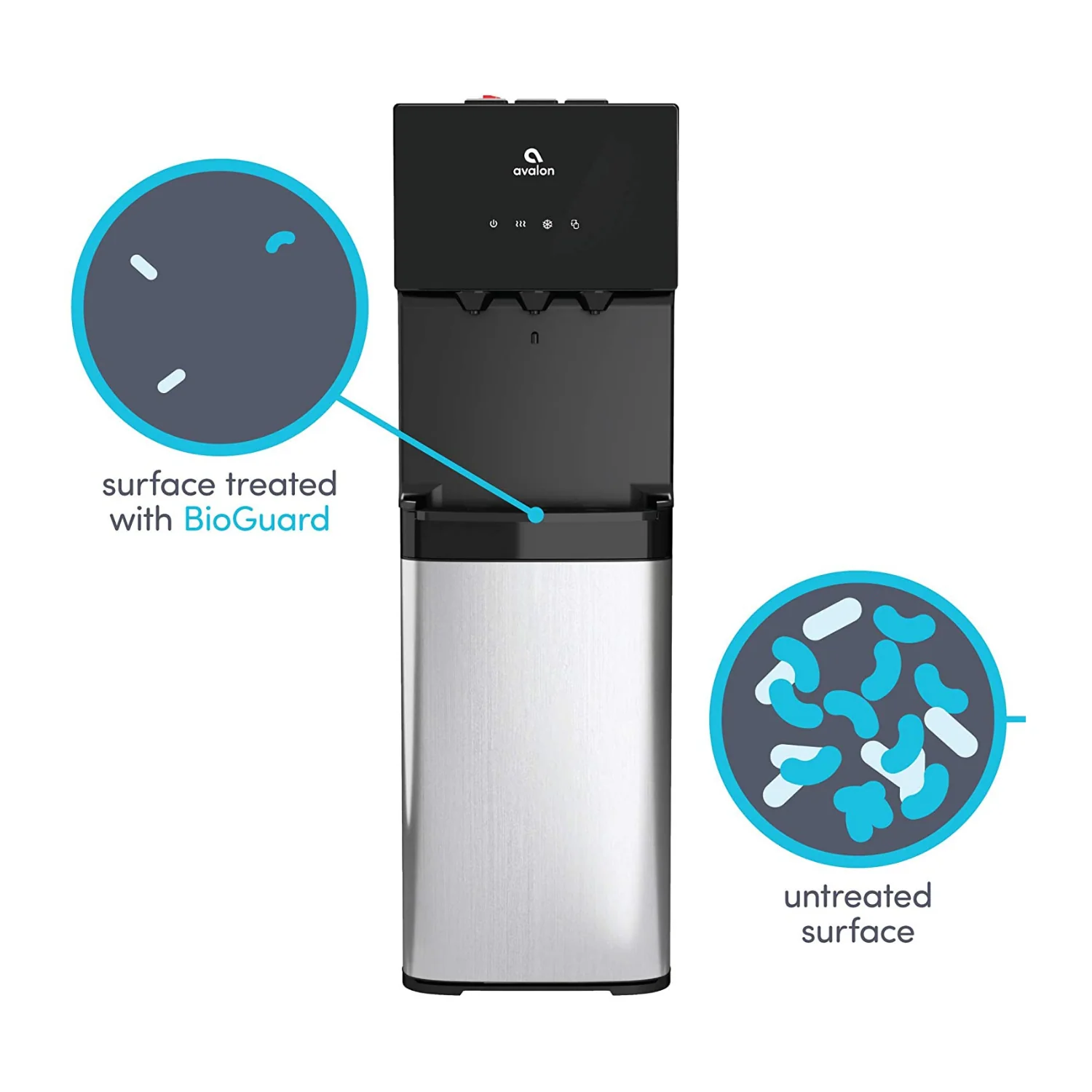 Bottom Loading Water Cooler Water Dispenser With BioGuard, 3 Temperature Settings