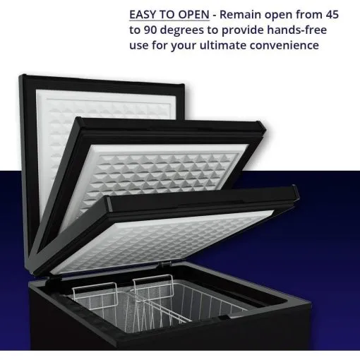 Northair Chest Freezer �C 3.5 Cu Ft with 2 Removable Baskets �C Reach In Freezer Chest �C Quiet Compact Freezer �C 7 Temperature Settings �C Black