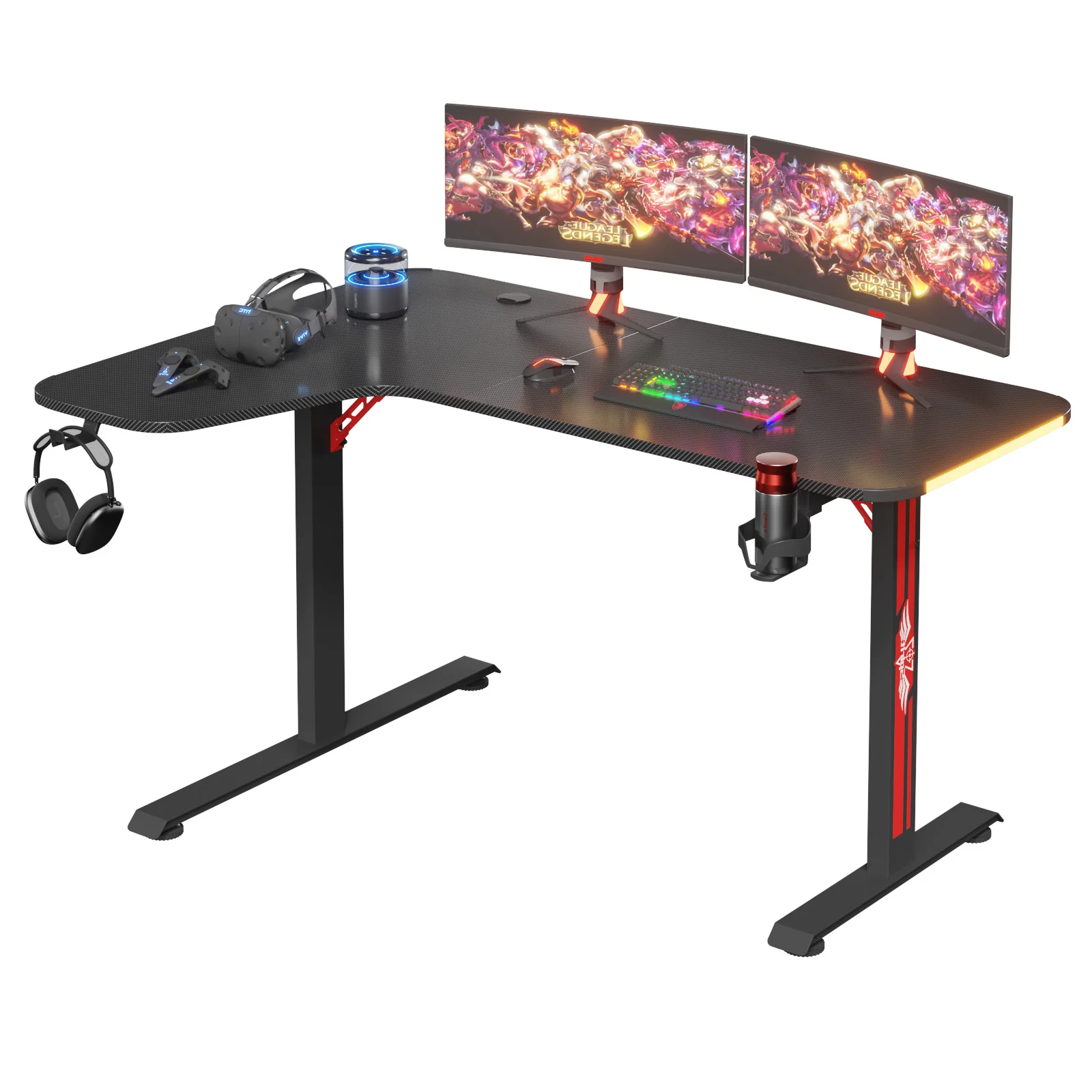 L Shape Gaming Corner Desk 140cm