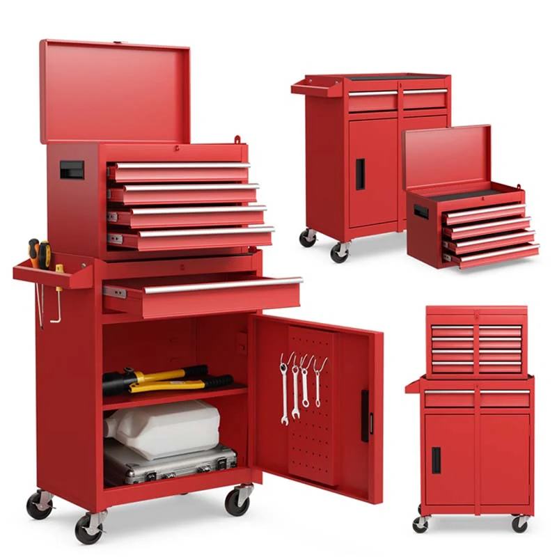 5-Drawer Rolling Tool Chest Removable Tool Storage Cabinet Metal Toolbox Organizer with Lock