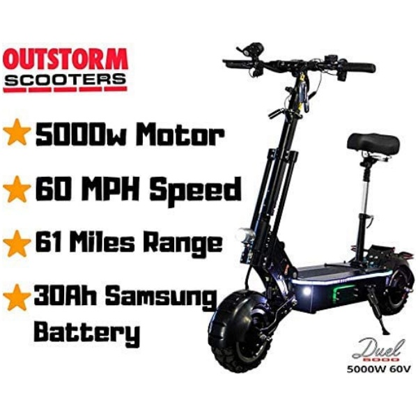 2024 MAXX 60MPH Ultra High Speed Electric Scooter for Adults Foldable, 5000W Power Dual Motor| 60V /38.5Ah Battery | 83 Miles Range | Grade 30��