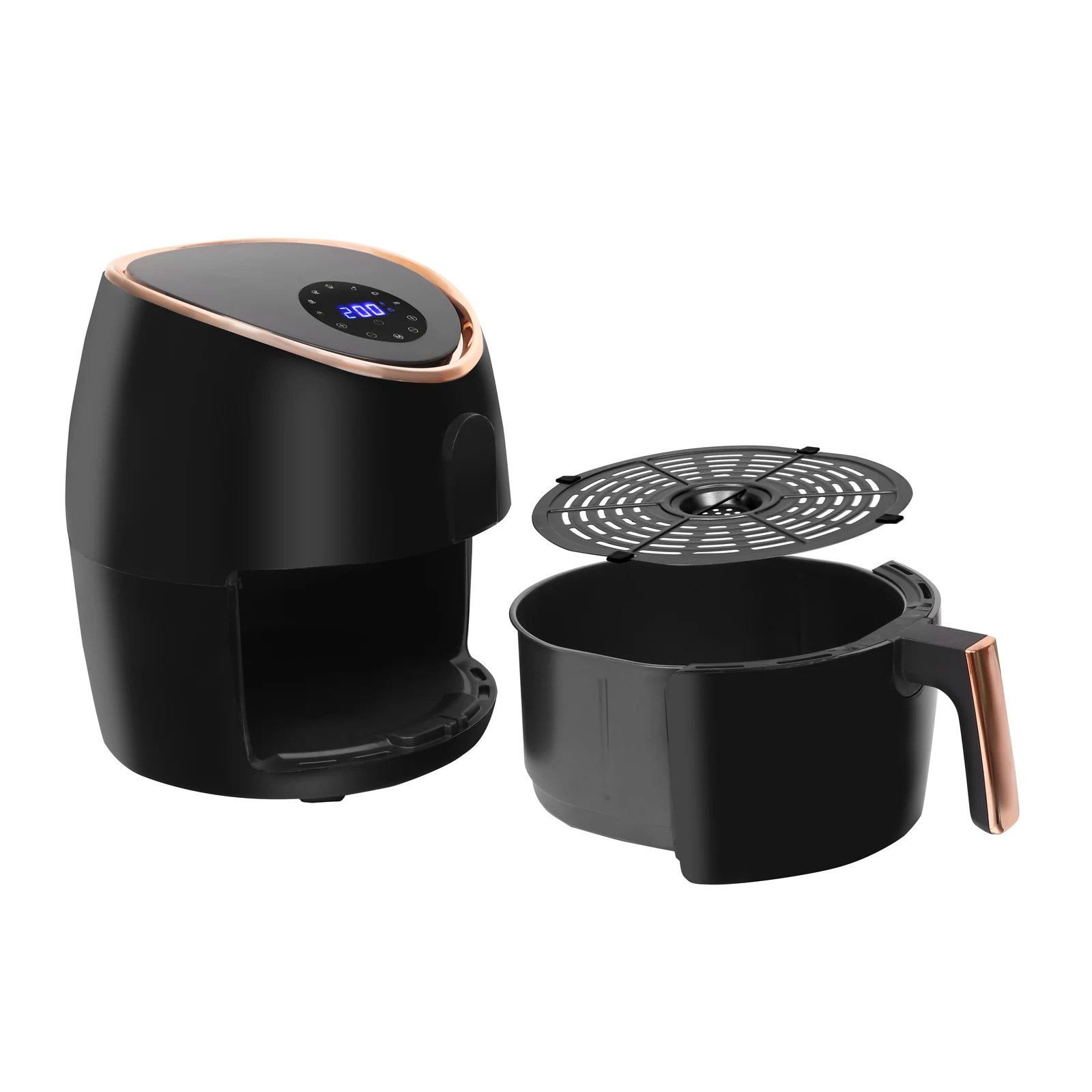 7.1L Digital Air Fryer Kitchen Appliances Black/Rose Gold