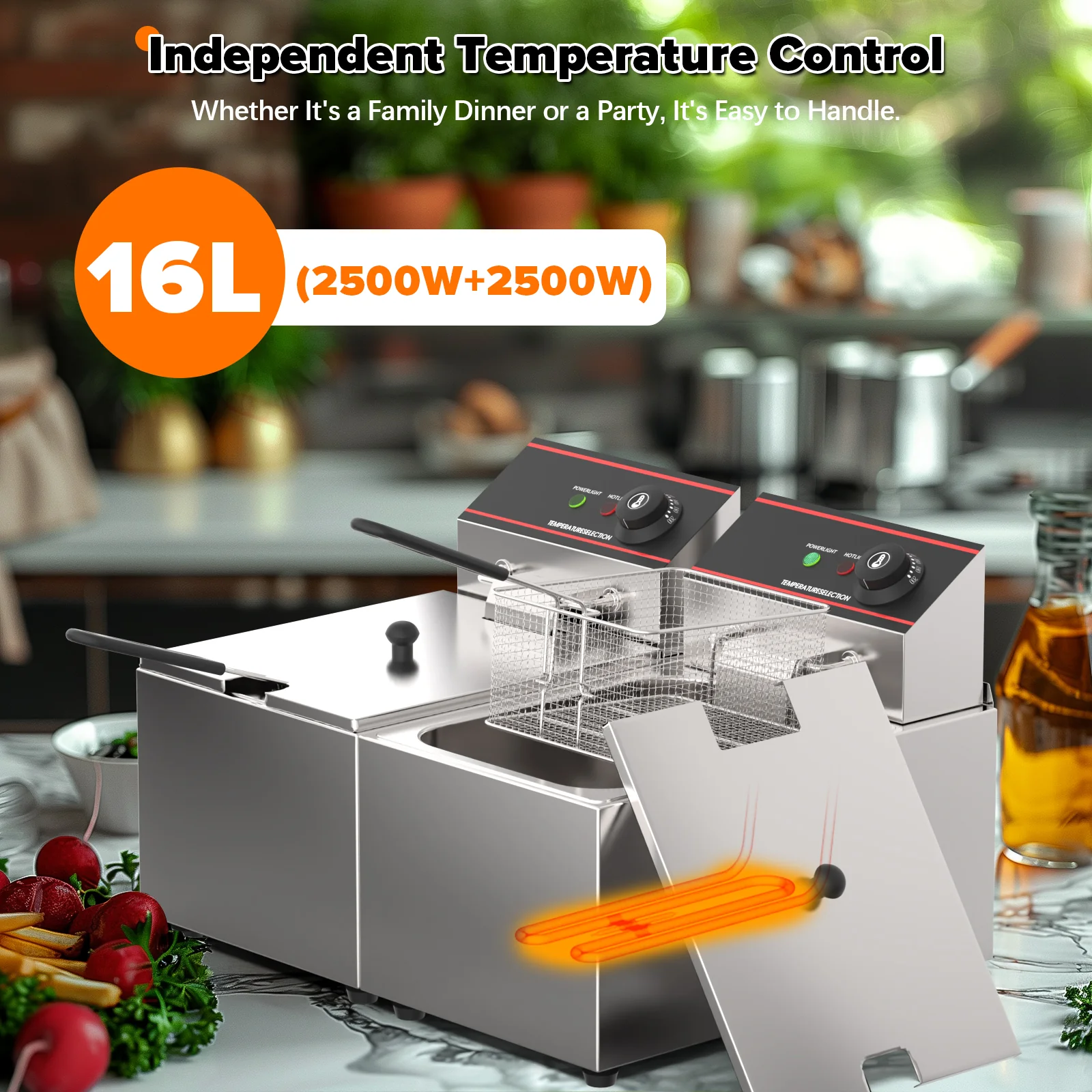 16L Commercial Electric Deep Fryer