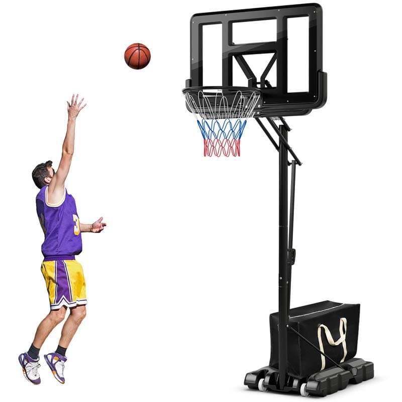 8-10FT 5-Level Height Adjustable Basketball Goal Stand with 44
