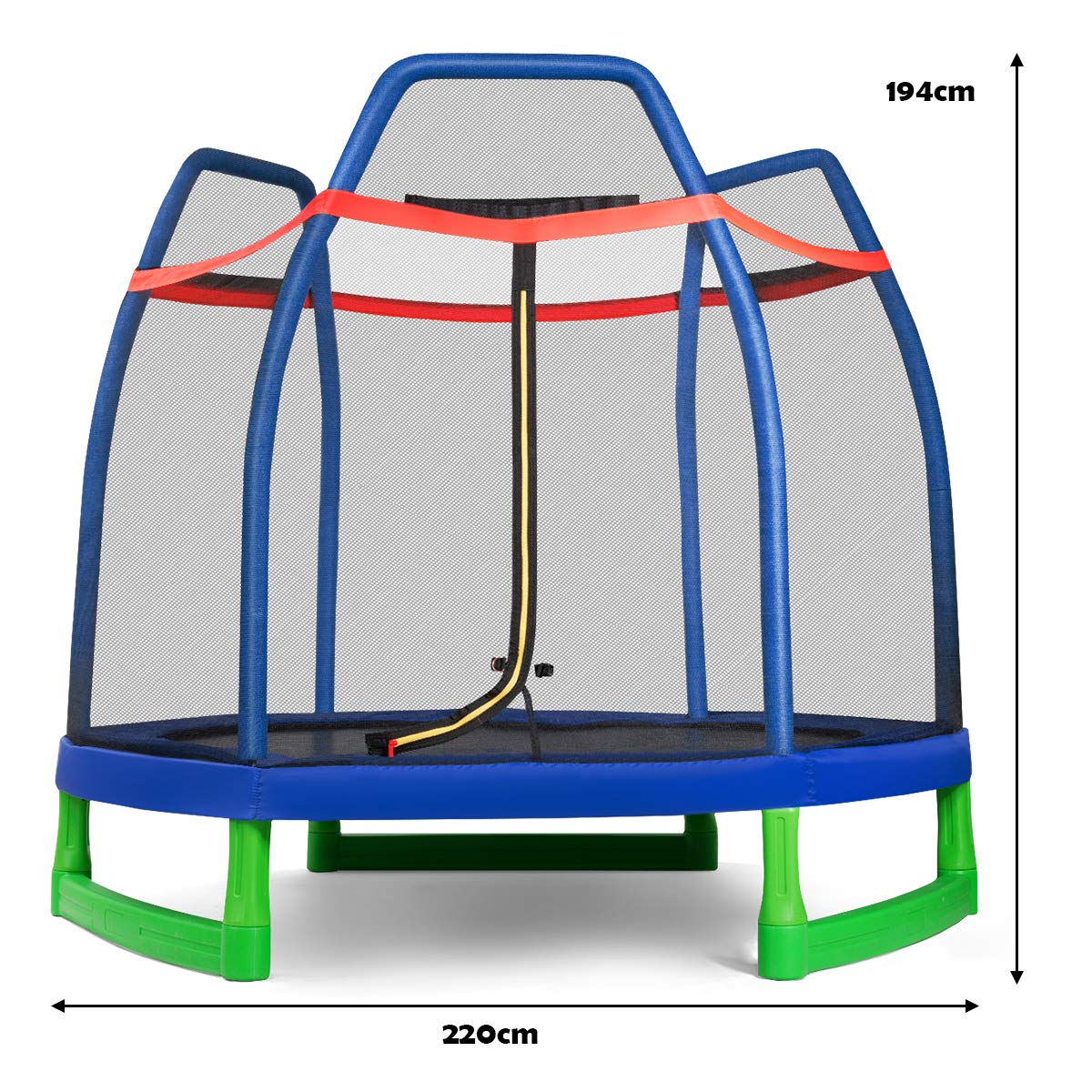 7FT Kids Trampoline with Safety Enclosure Net