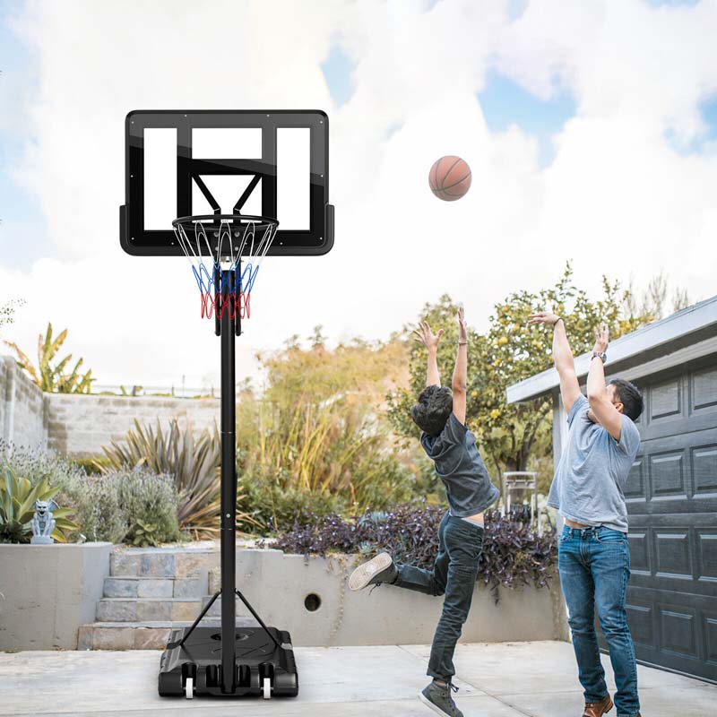8-10FT 5-Level Height Adjustable Basketball Goal Stand with 44