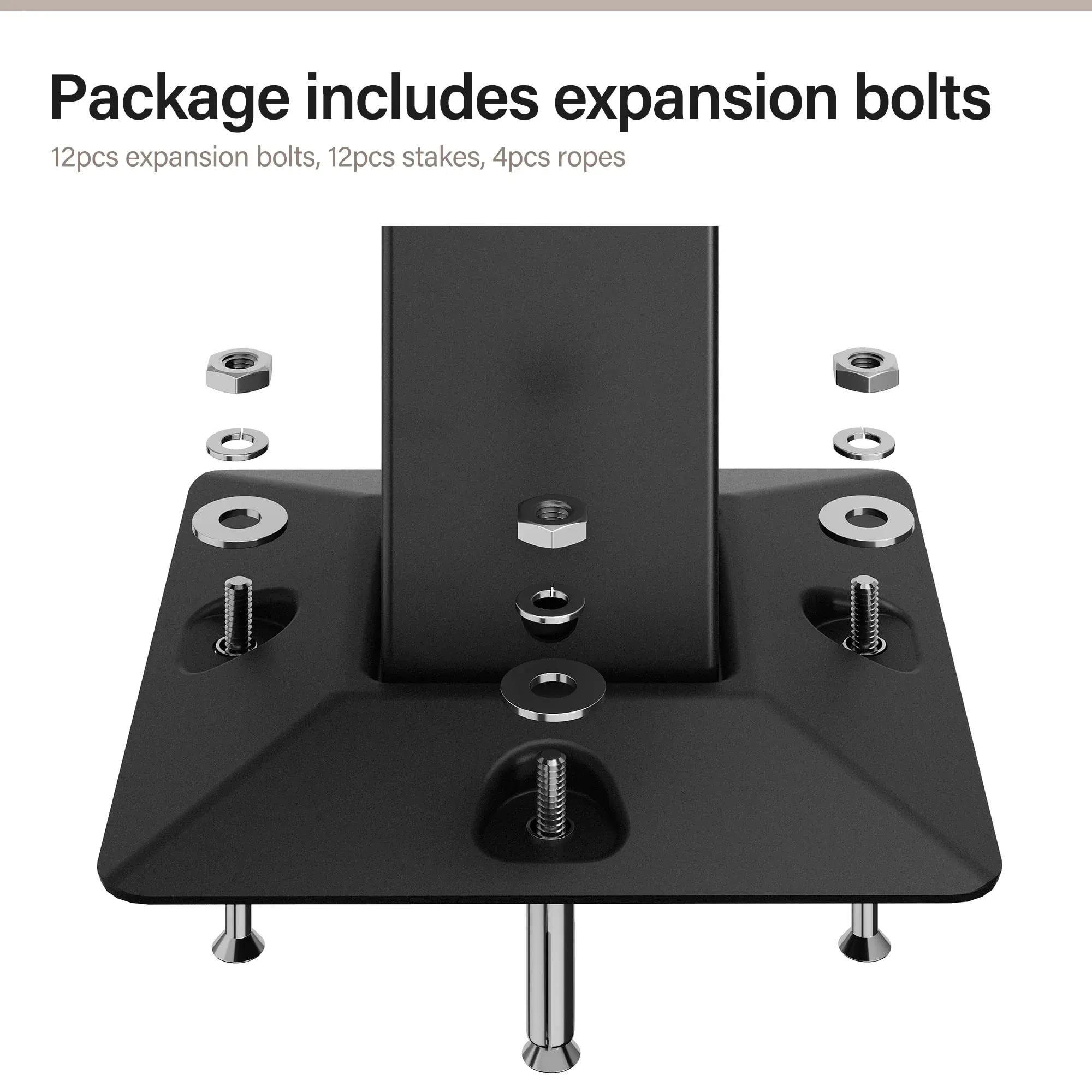 LAUSAINT HOME Outdoor Patio Gazebo 10'x13' with Expansion Bolts