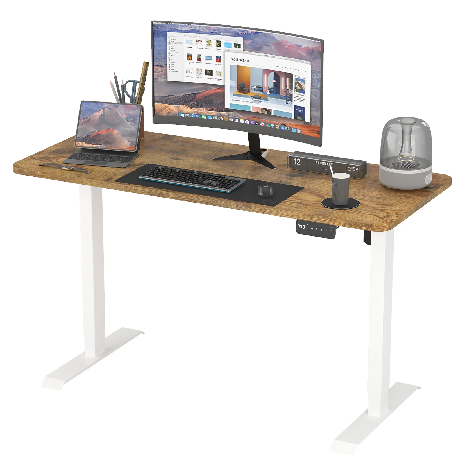 Electric Standing Desk 140cm & Office Chair