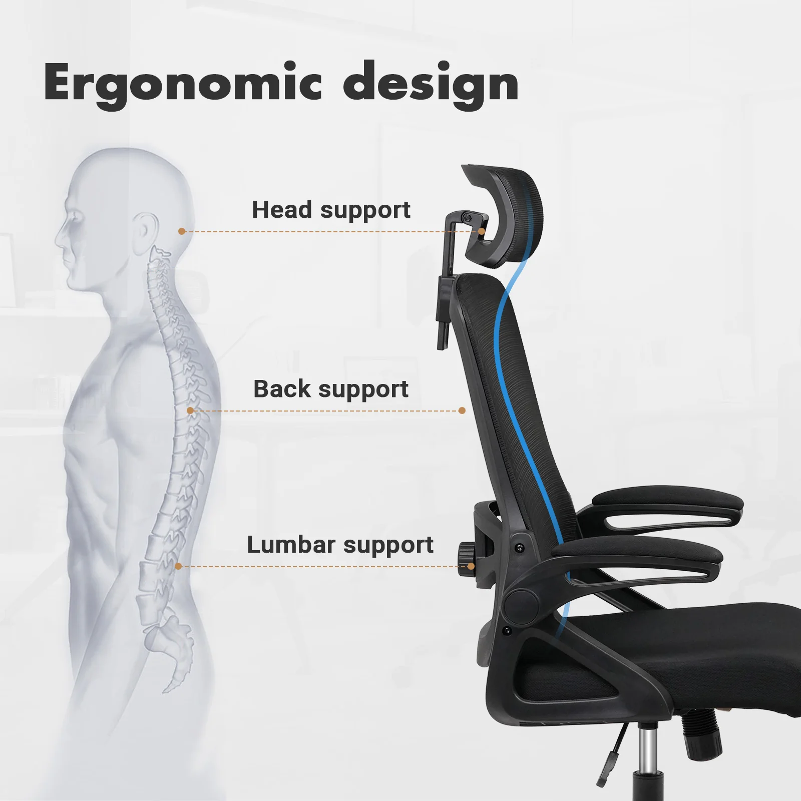 Ergonomic Office Chair Mesh High Back Desk Chair
