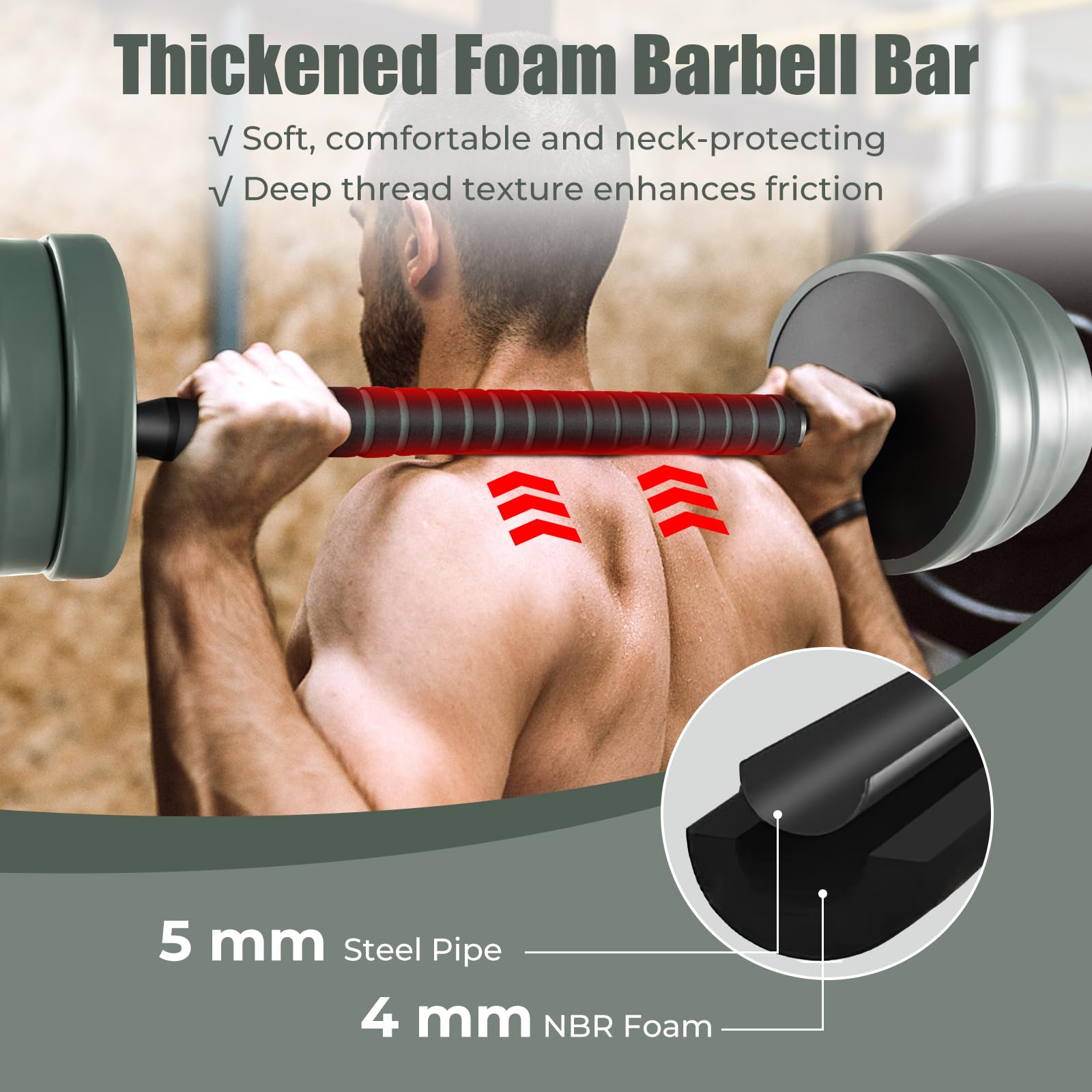 Adjustable Dumbbell Set, 92 LBS Free Weight Set w/Connector