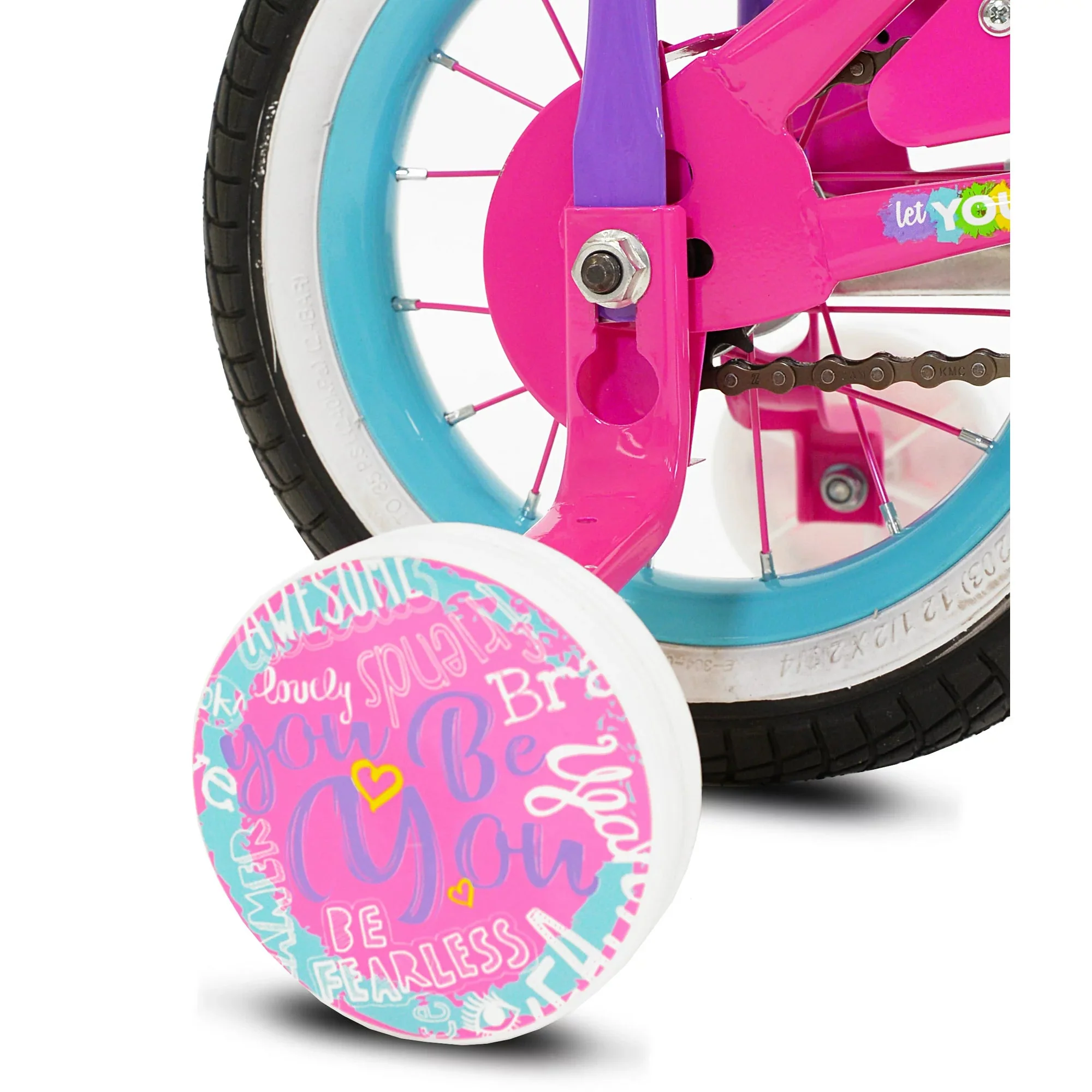 12 In. Let You Be You Unicorn Bike . Pink and Purple