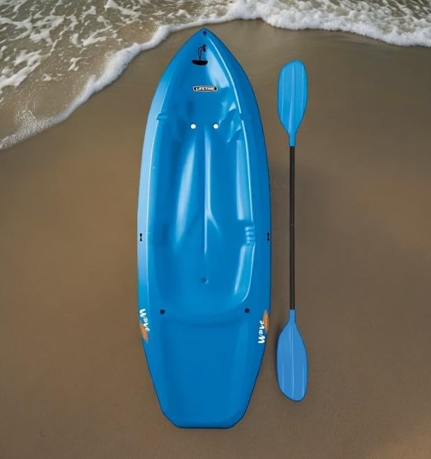 The Wave 6' Youth Kayak with Paddle. Designed for Stability and Safety, It's The Perfect Choice for Young Paddlers Ready to Conquer The Water