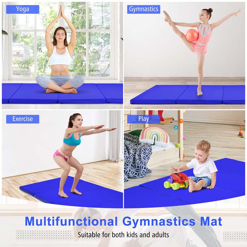 8' x 4' Anti-Tear Folding Gymnastics Mat for Yoga Fitness, 2