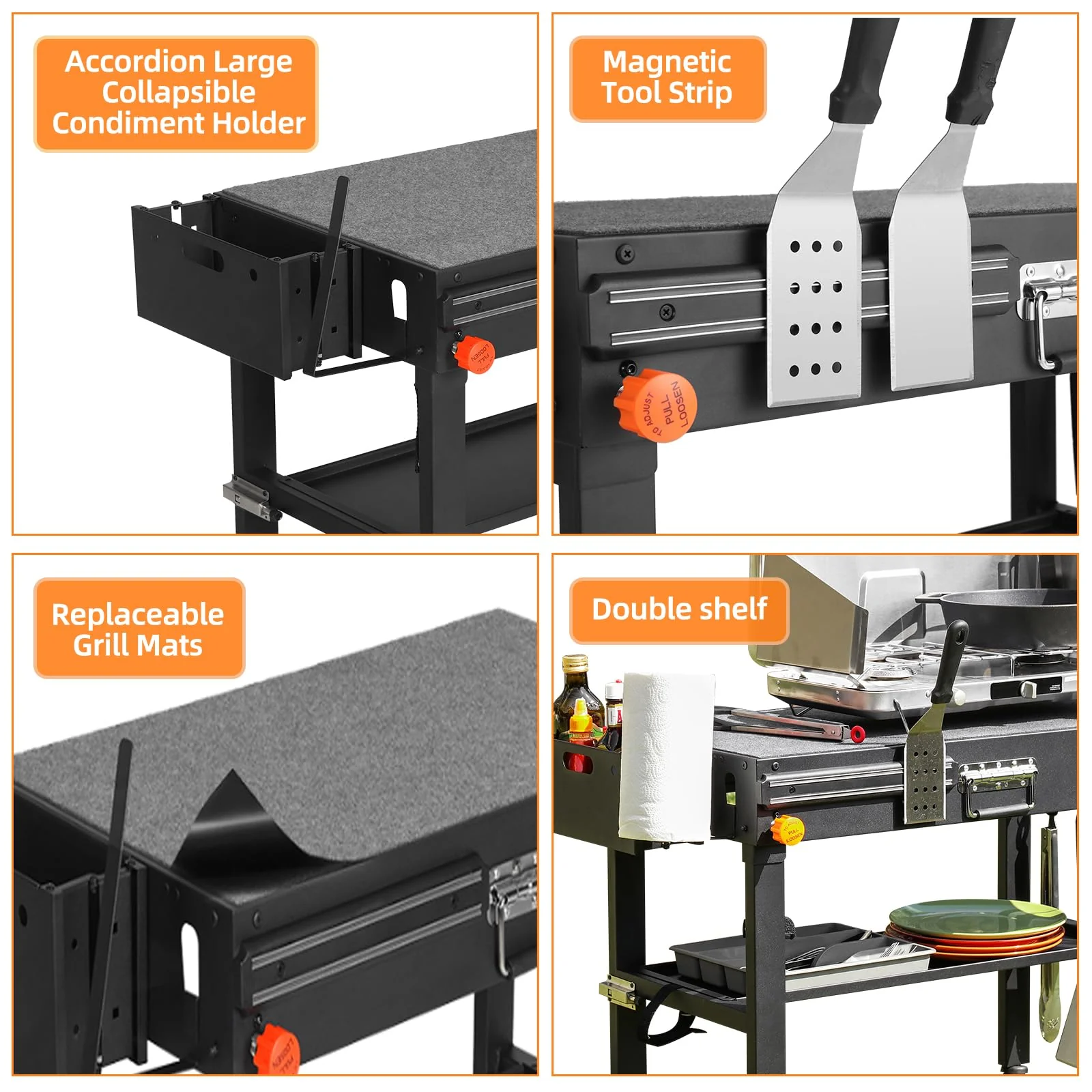 Yundasan Portable Outdoor Grill Table, 31