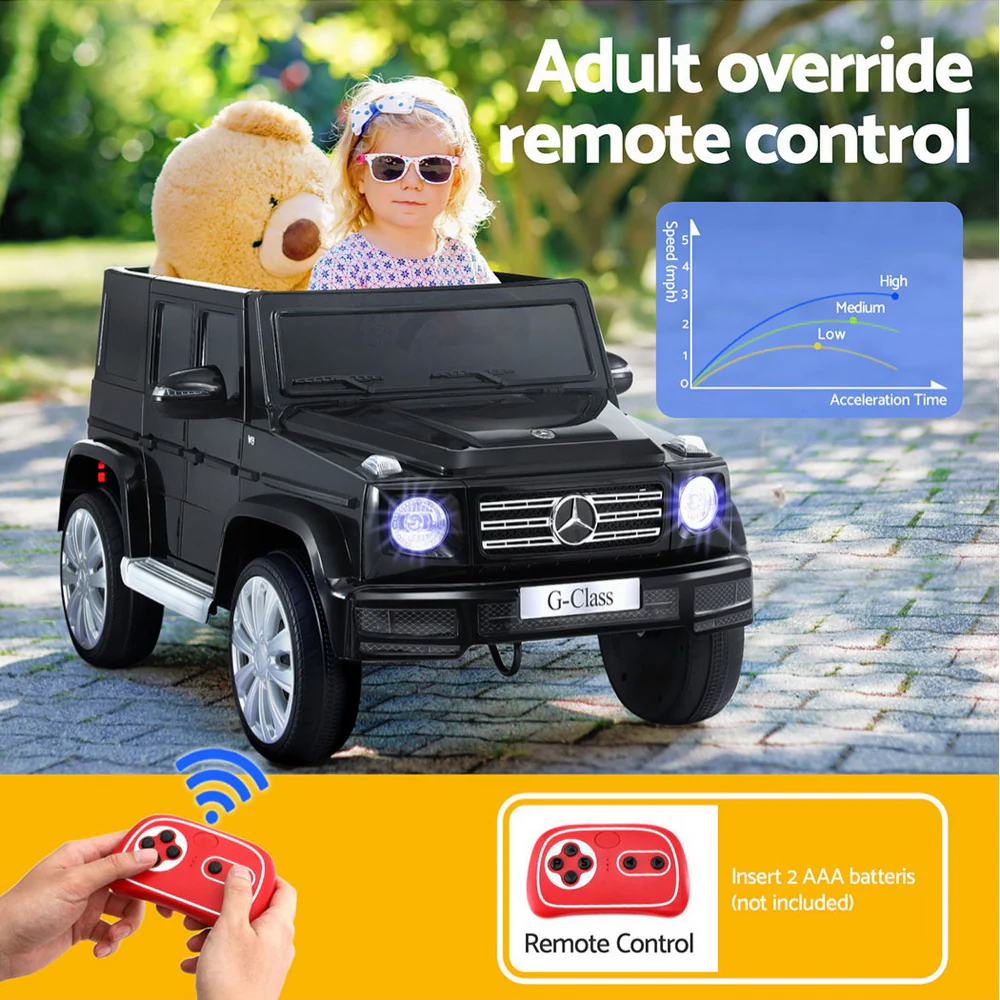 Kids Ride On Car Licensed Mercedes-Benz G500 Electric Toys Horn Remote 12V Black