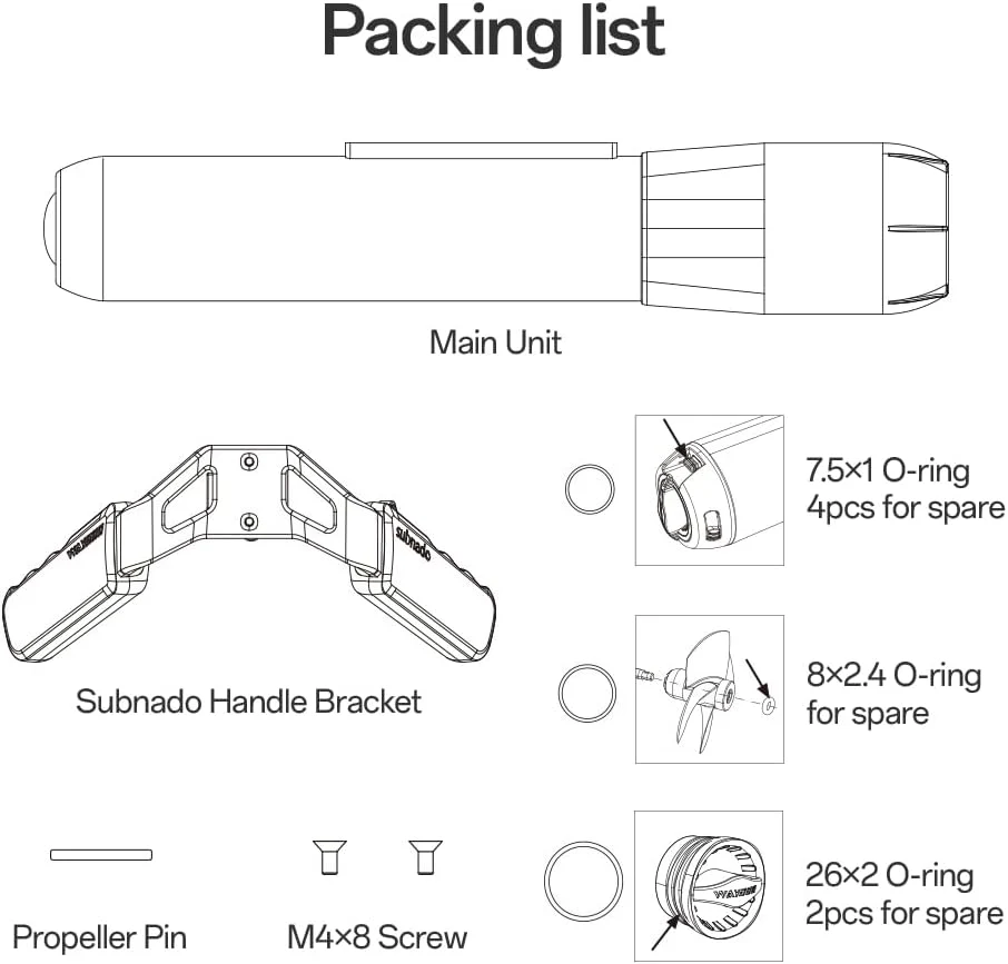 Waydoo Subnado Underwater Scooter Lite, Water Sports Diving Scooter with Removable Handle, Compact and Portable Water Scooter for Adults&Kids, Scuba Diving Snorkeling Sea Scooter Multiple Uses, Blue