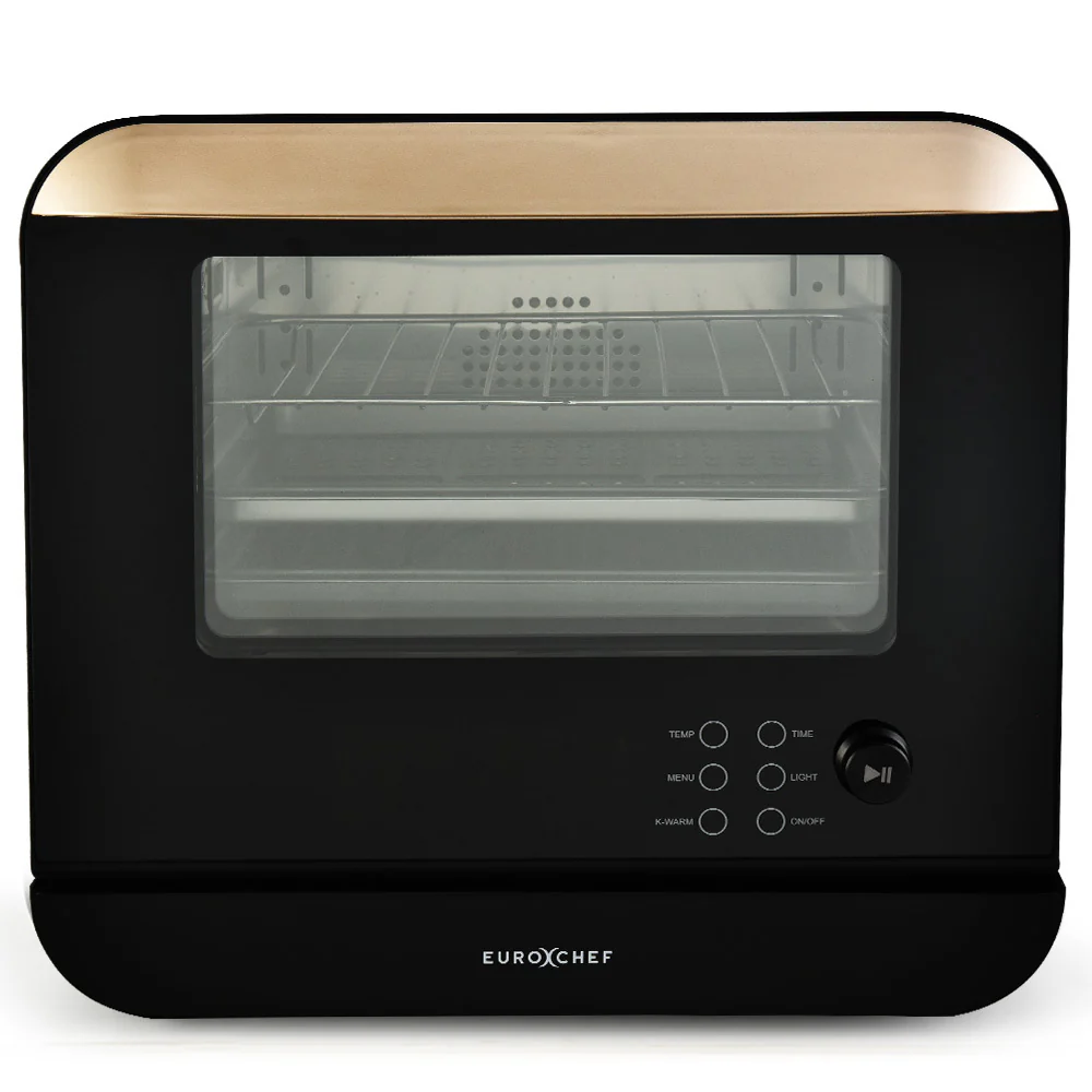 EUROCHEF 18L 9-in-1 Combi Steam Oven and Air Fryer, Black