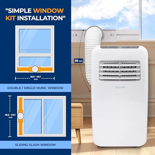 SereneLife 3-in-1 Portable Air Conditioner with Dehumidifier