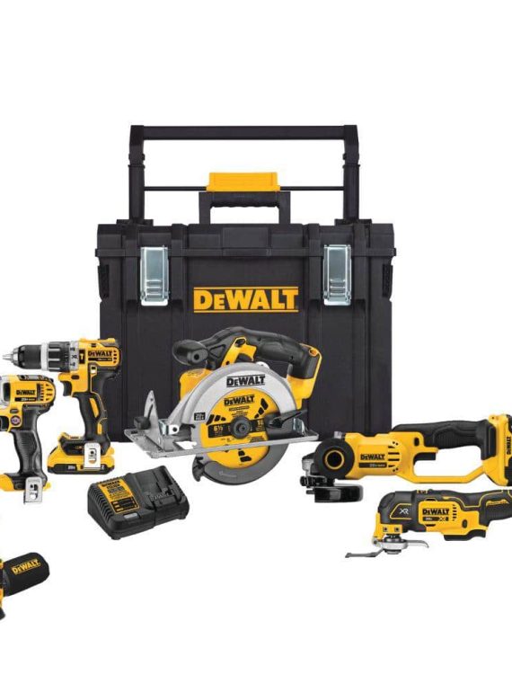 DEWALT 20V MAX Cordless 7 Tool Combo Kit with TOUGHSYSTEM Case, (1) 20V 4.0Ah Battery and (2) 20V 2.0Ah Batteries DCKTS781D2M1  sgtnighsdesigns