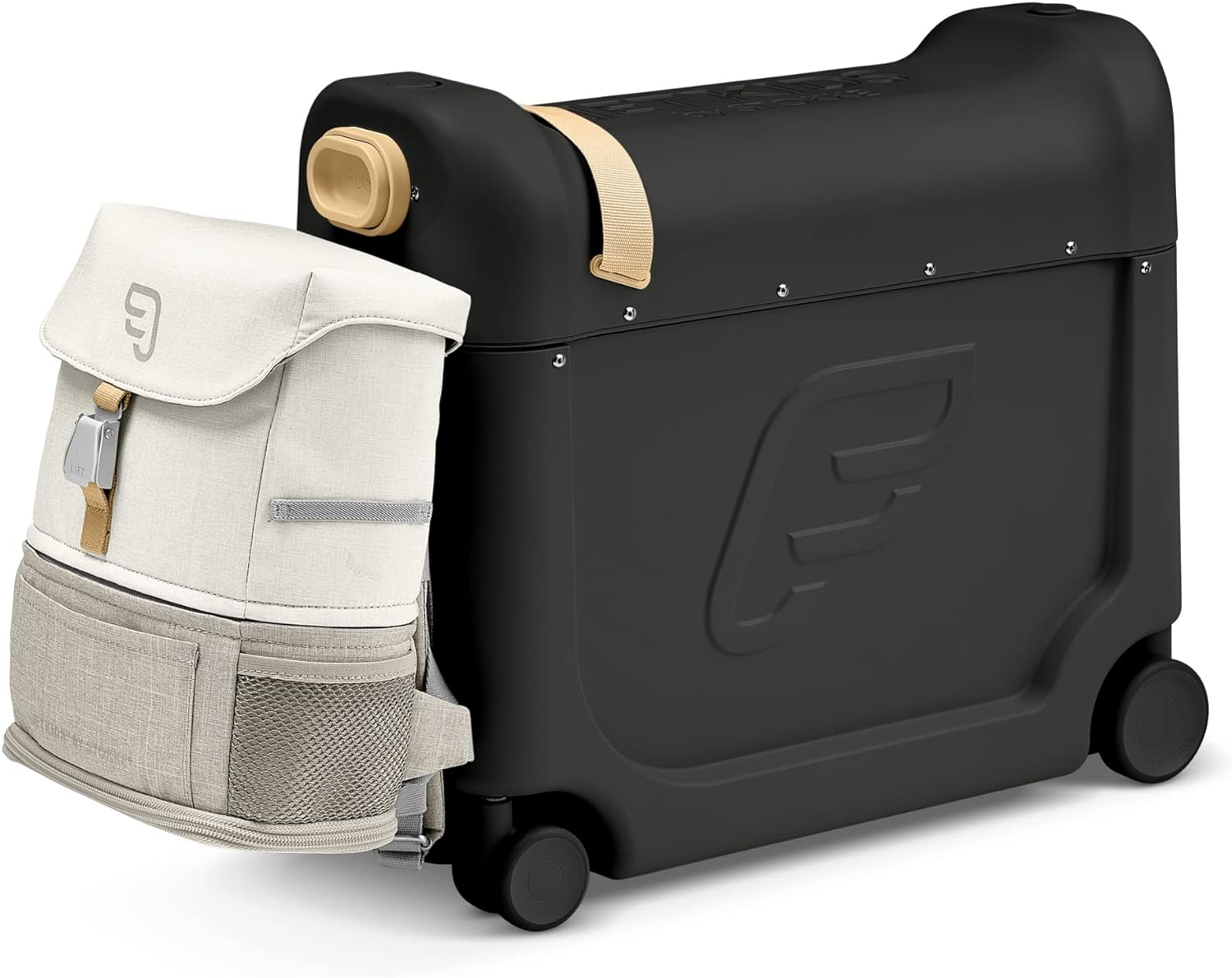 JetKids by Stokke Travel Bundle - Includes Kid��s Ride-On Suitcase & In-Flight Bed + Crew BackPack - Best for Ages 3-7