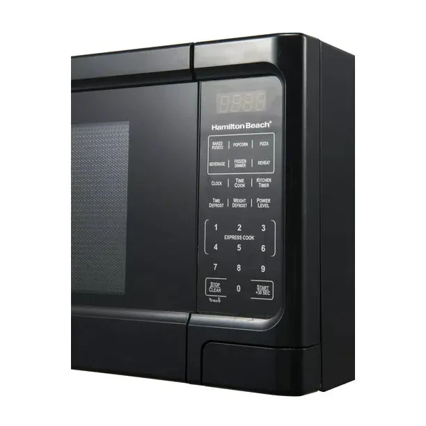 1.1 Cu. Ft. Sleek Black Digital Microwave - Effortless Touchpad Controls