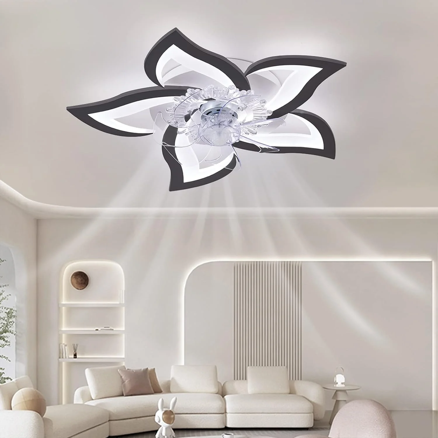 Low Ceiling Light Fan, Low Profile, 6 Wind Speed, 3 Colors 69 cm