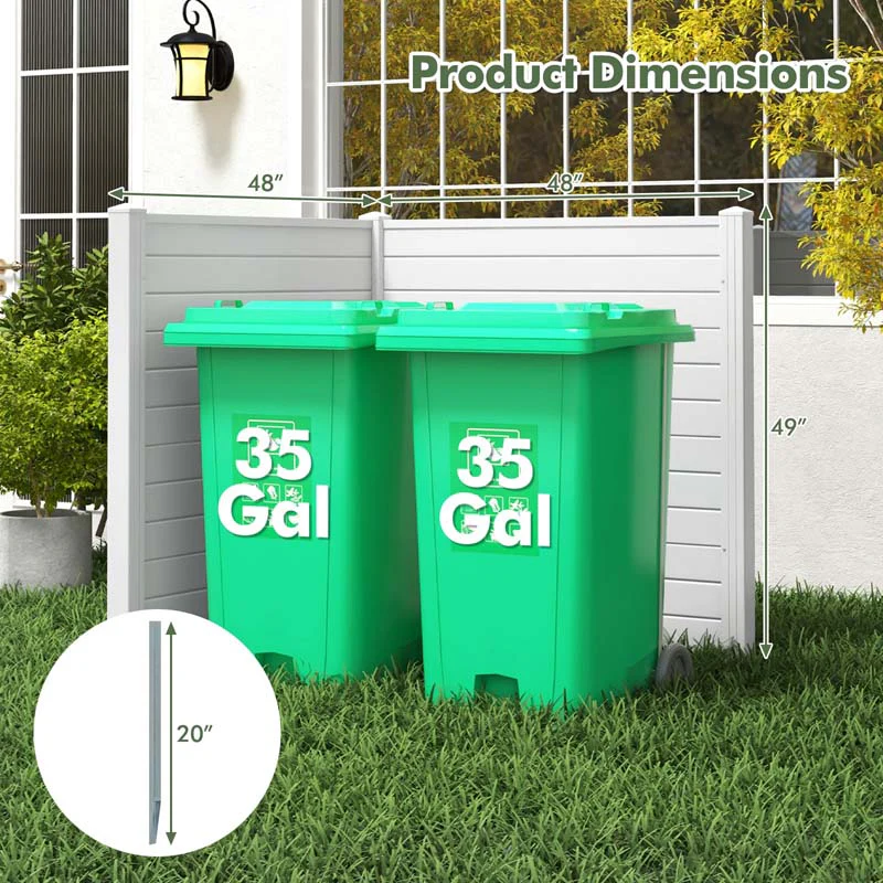 2/4 Panel Air Conditioner Fences for Garden Yard, 48