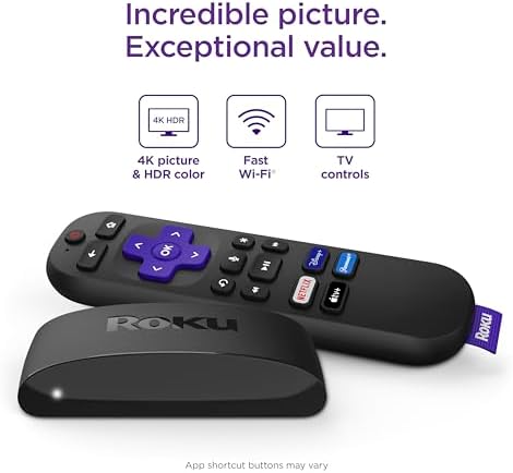 2024 Roku Express 4K+ | Roku Streaming Device 4K/HDR  Roku Voice Remote  Free & Live TV