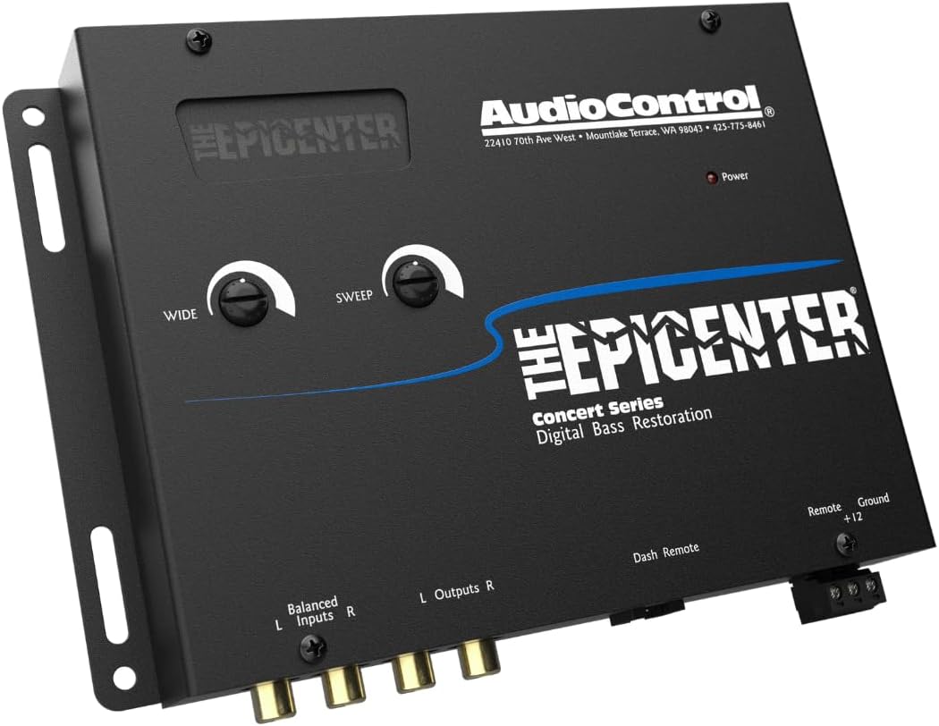 AudioControl Epicenter Digital Bass Restoration Processor with Wired Remote for Enhanced Car Audio