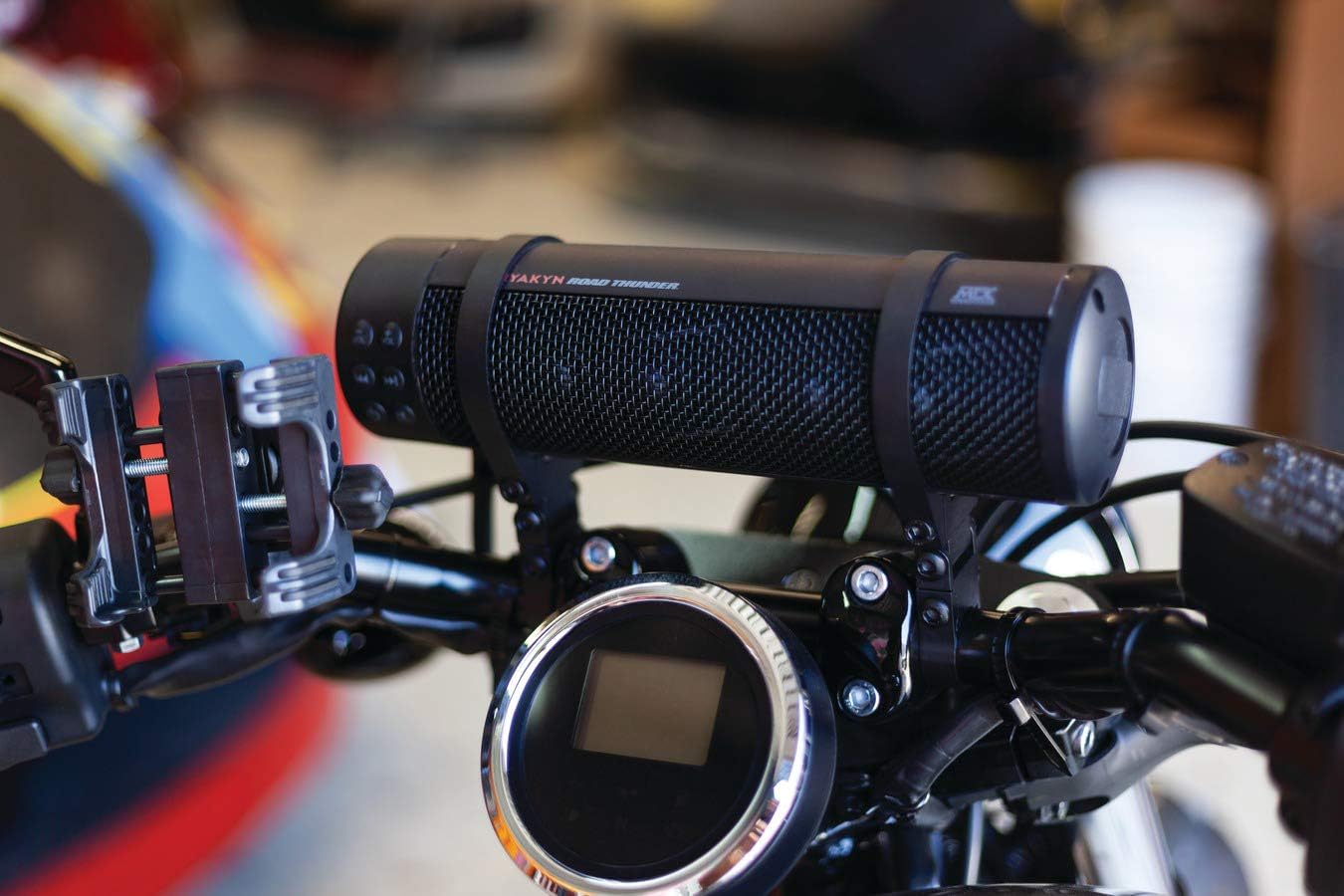 Kuryakyn Road Thunder 300W Motorcycle Sound Bar, Bluetooth & USB, Handlebar Mount, IP66 Waterproof, Satin Black