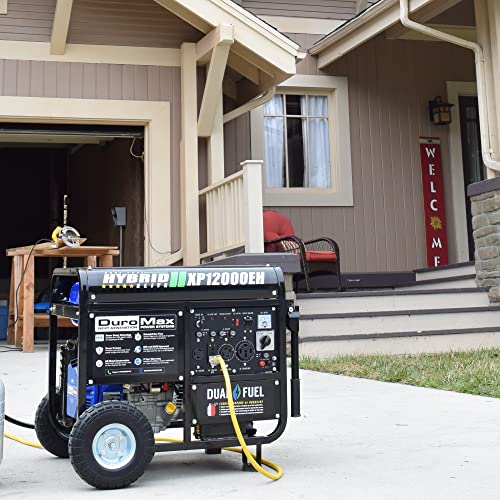 DuroMax XP12000EH Dual Fuel Generator �C 12,000W Gas/Propane, 457cc 4-Stroke Engine, EPA/CARB Compliant