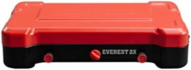 Camp Chef Mountain Series Everest 2X - High Output Two-Burner Camp Stove - Lid Doubles as Windscreen - Portable Cooking Stove - For Outdoor Cooking - 20,000 BTU Burners - 215 Sq In Cooking Area