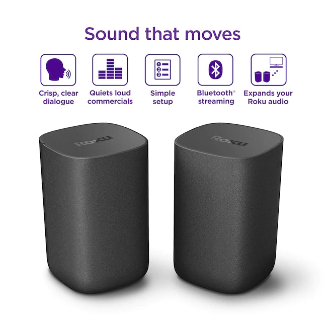 Roku 6.1-in 80-Watt Set of 2 Smart Indoor Portable Speaker?? Last Day For Clearance