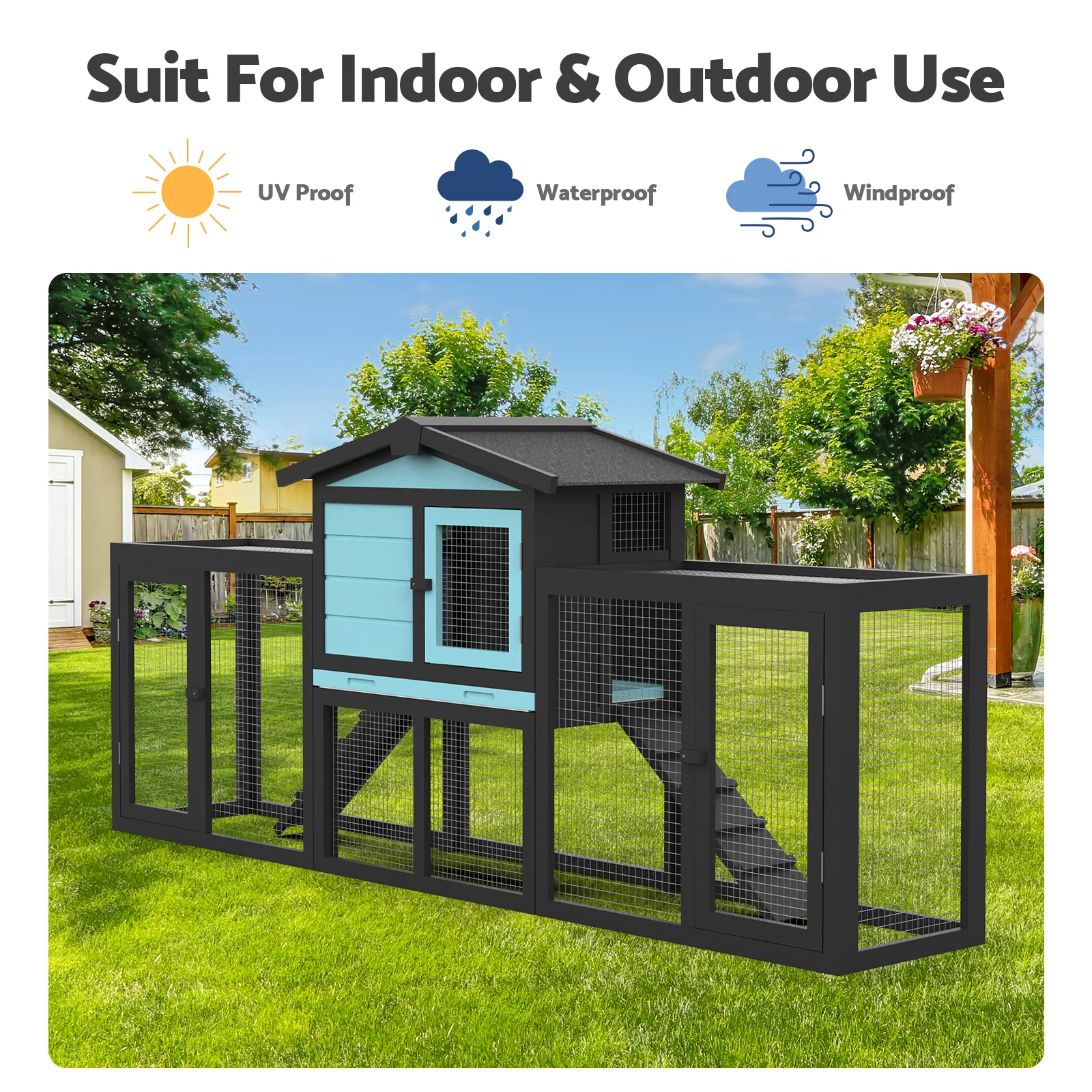 Rabbit Hutch Wooden Chicken Coop(Pre_Order)