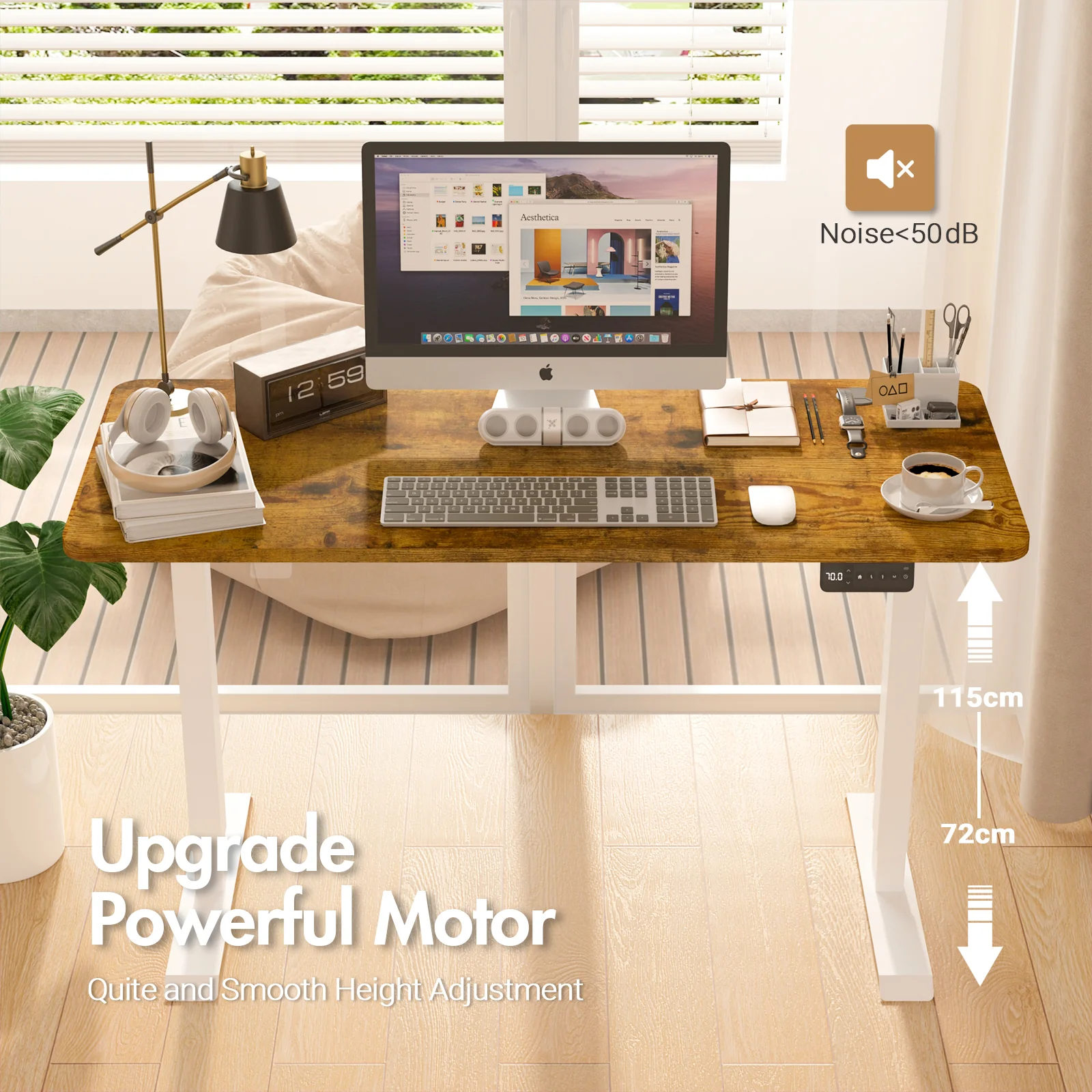 Electric Standing Desk  Adjustable Height 120cm