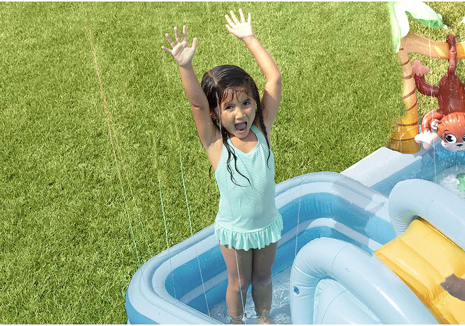 Inflatable Jungle Adventure Play Center �C 96��� x 78��� x 28��� �C Kiddie Pool for Ages 2 and Up