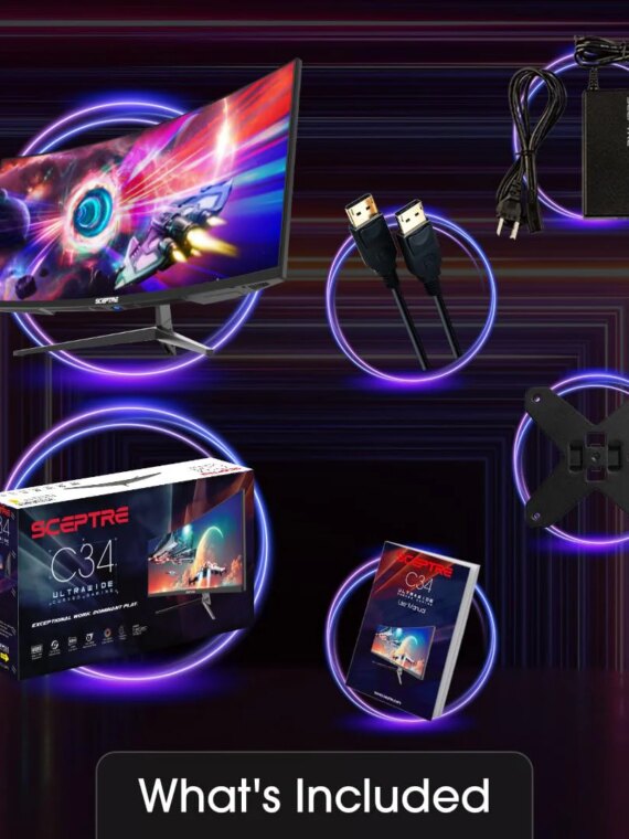 Sceptre 34 Inch 165Hz Curved Ultrawide WQHD Monitor