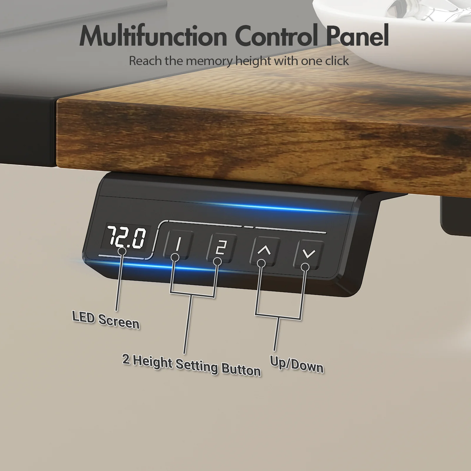 Electric Standing Desk with Memory Lifting 140cm