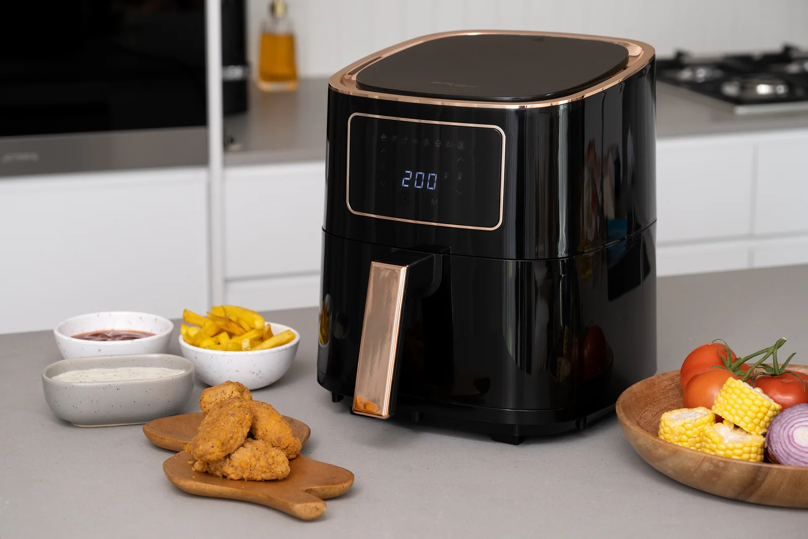7L Digital Air Fryer Black 1700W, 200C, 8 Cooking Settings