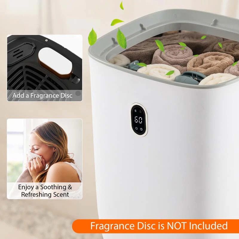 35L Large Towel Warmer Bucket Bathroom Spa Damp Towel Heater & Dryer Combo for Oversized Towels Bathrobes Blankets